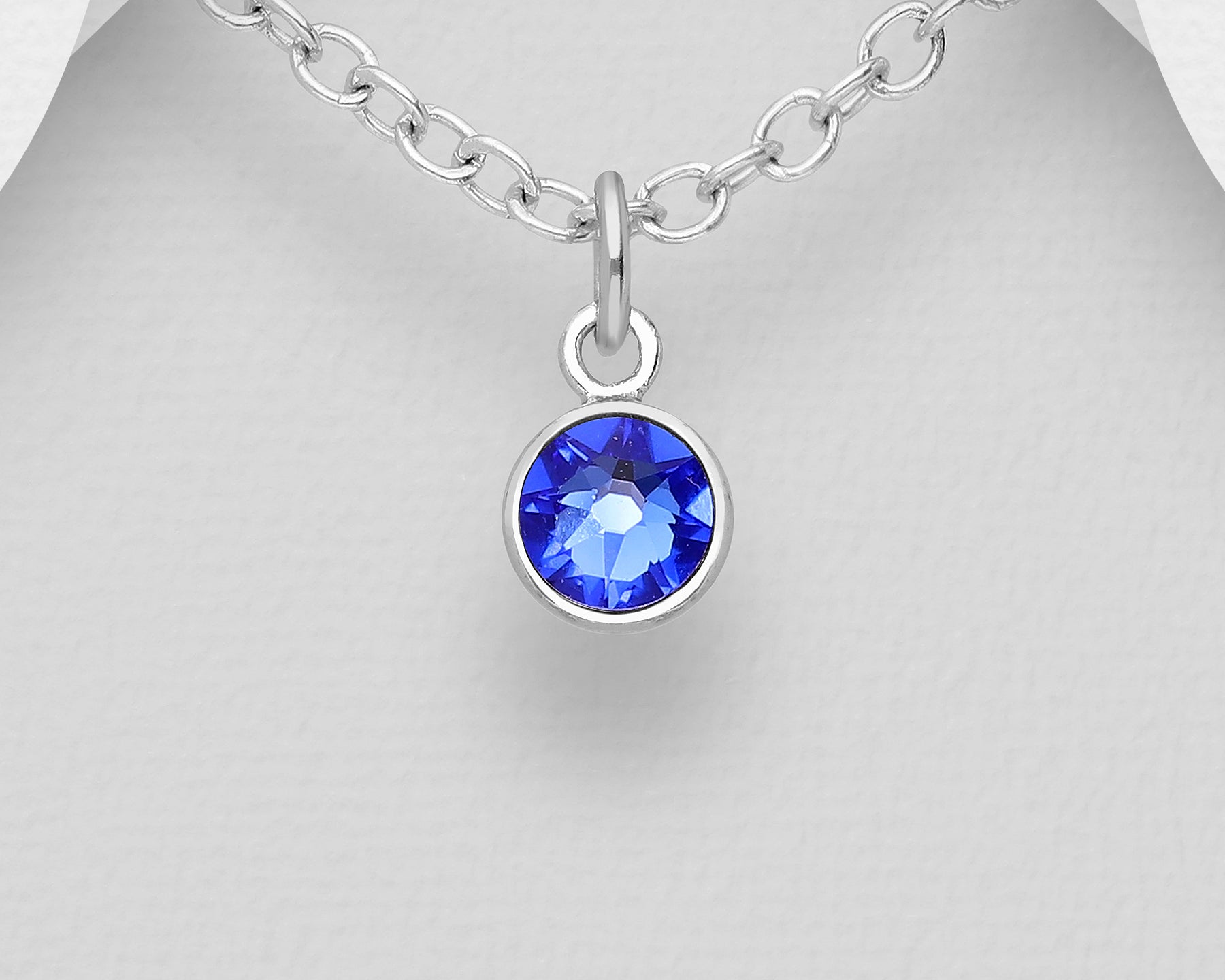 Small Swarovski Round Birthstone Necklace