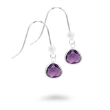 Shepherd Hook Drop Gemstone Earrings