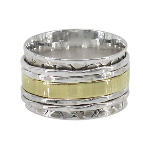 Silver & Brass 14mm Meditation Ring