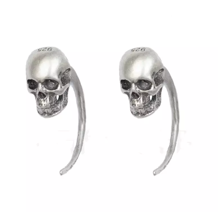 Skull Reverse Stud Earrings