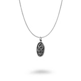 Textured Snake Oval Necklace