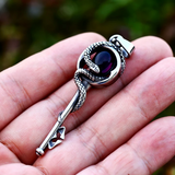 Snake and Skeleton Key Necklace