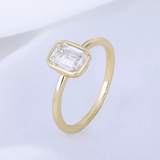 Smooth Baguette CZ Ring