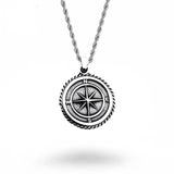 Stainless Steel Compass Necklace