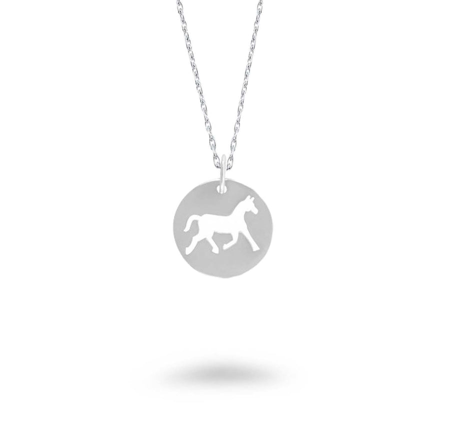 Horse Circle Cutout Necklace