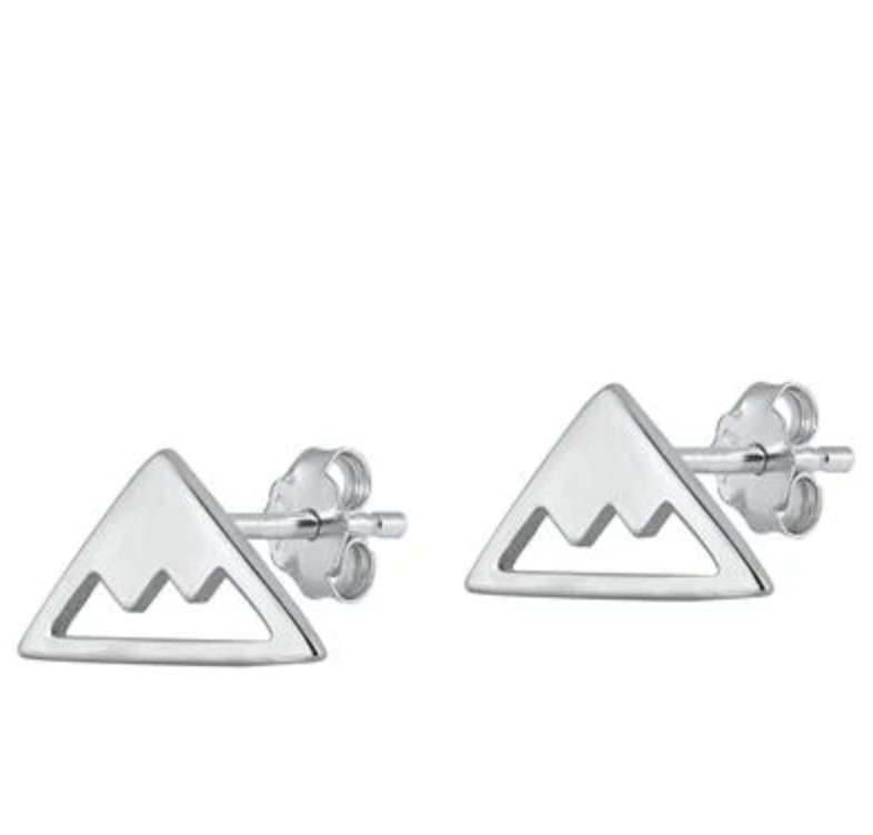 Sterling Silver Mountain Earrings