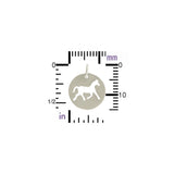 Horse Circle Cutout Necklace
