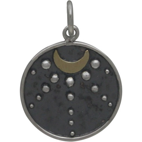 Moon Talisman with Stars Necklace