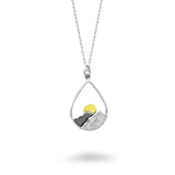 Hammered Teardrop Mountain Necklace