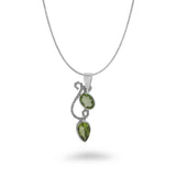 Double Teardrop Peridot Necklace