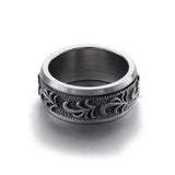 Oxidized textured Men's Ring