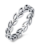 Open Leaf Eternity Ring