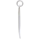 Thin Beveled Moon Necklace