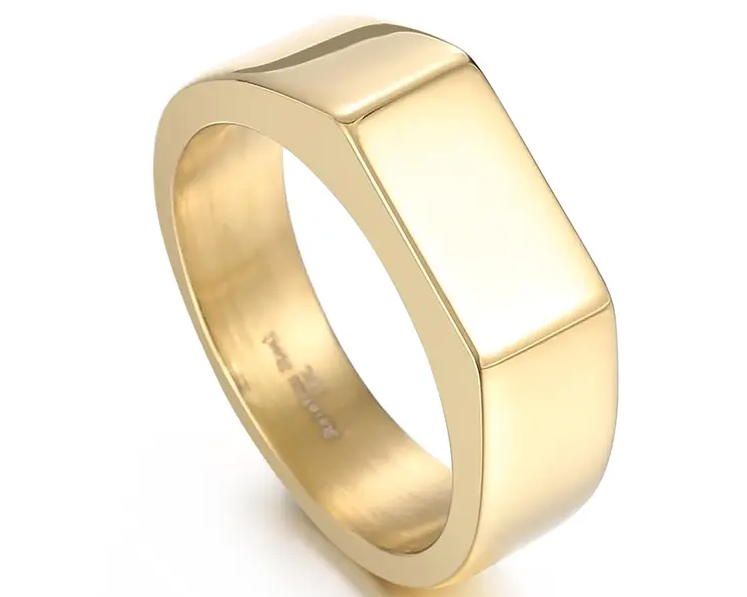 Smooth Thin Signet Ring