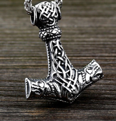 Viking Detailed Hammer Necklace