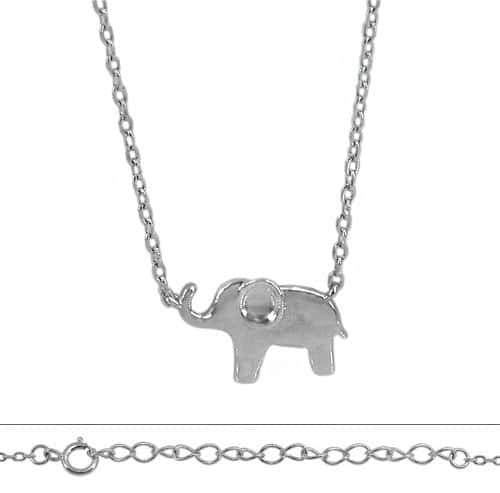 Tiny Attached Elephant Necklace