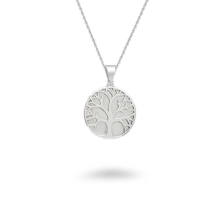 Circle Shell with Tree of Life Necklace
