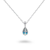 Opal Teardrop Tree of Life Necklace