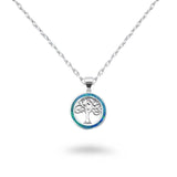 Opal Halo Tree of Life Necklace