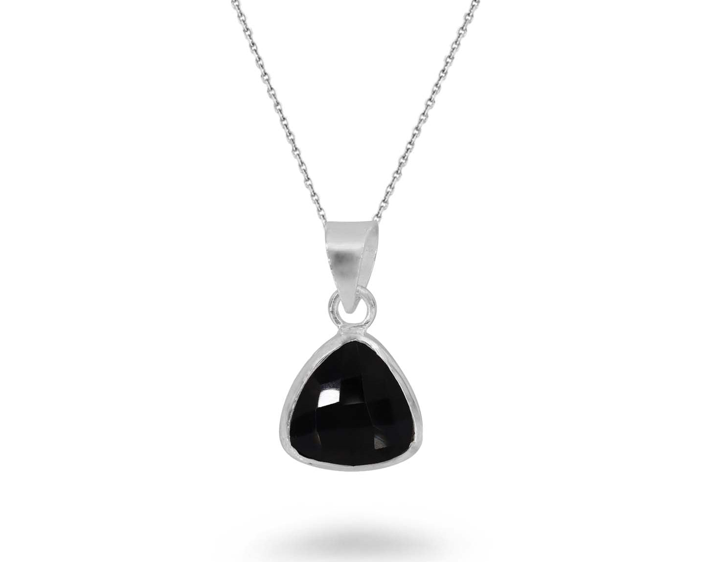 Triangular Shaped Gemstone Necklace