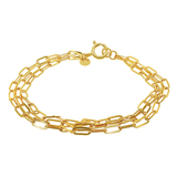 Triple Layered Paperclip Bracelet
