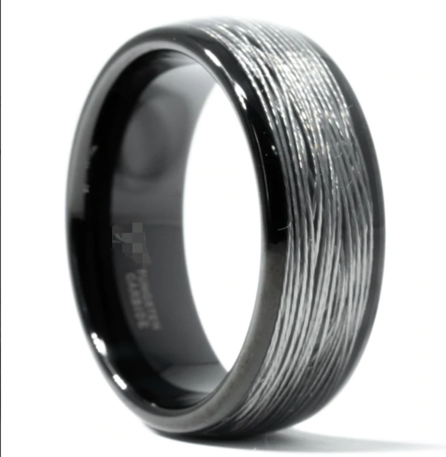 Tungsten Steel Wire Wrapped Inlay Ring