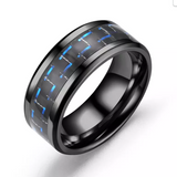 Tungsten and Carbon Fiber Inlay Ring