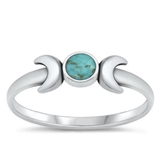 Moon and Turquoise Sun Ring