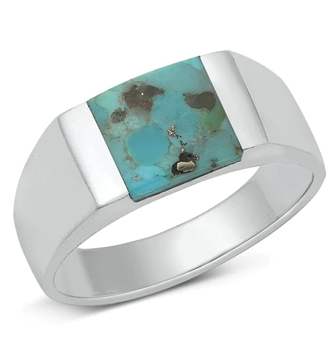 Sterling Silver Rectangle Gemstone Ring