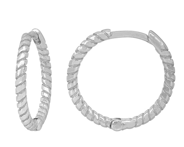Twist Hoop Earrings 15mm