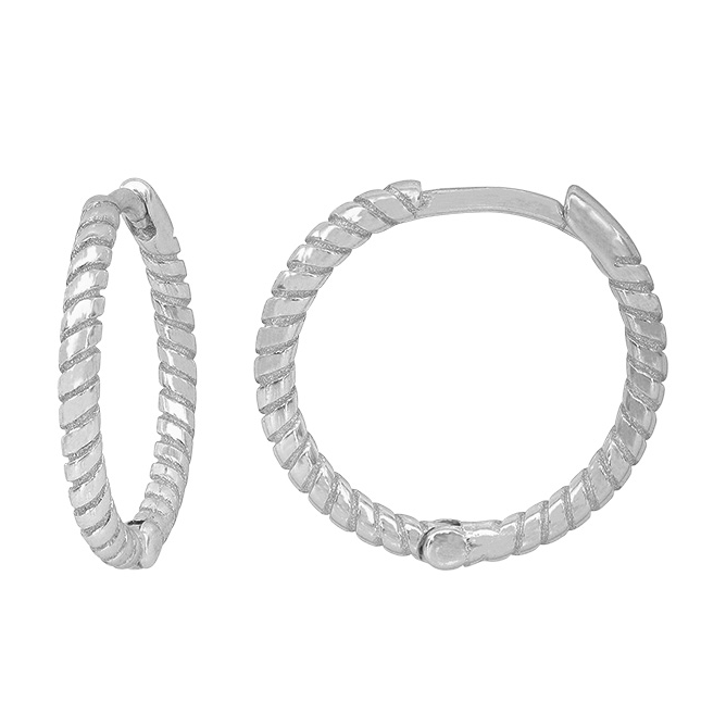 Twist Hoop Earrings 15mm