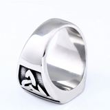 Viking Signet Black Center Ring