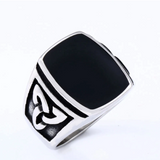 Viking Signet Black Center Ring