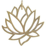Sterling Silver Lotus Flower Pendant - Layered Charm