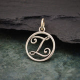 Circle Script Initial Necklace